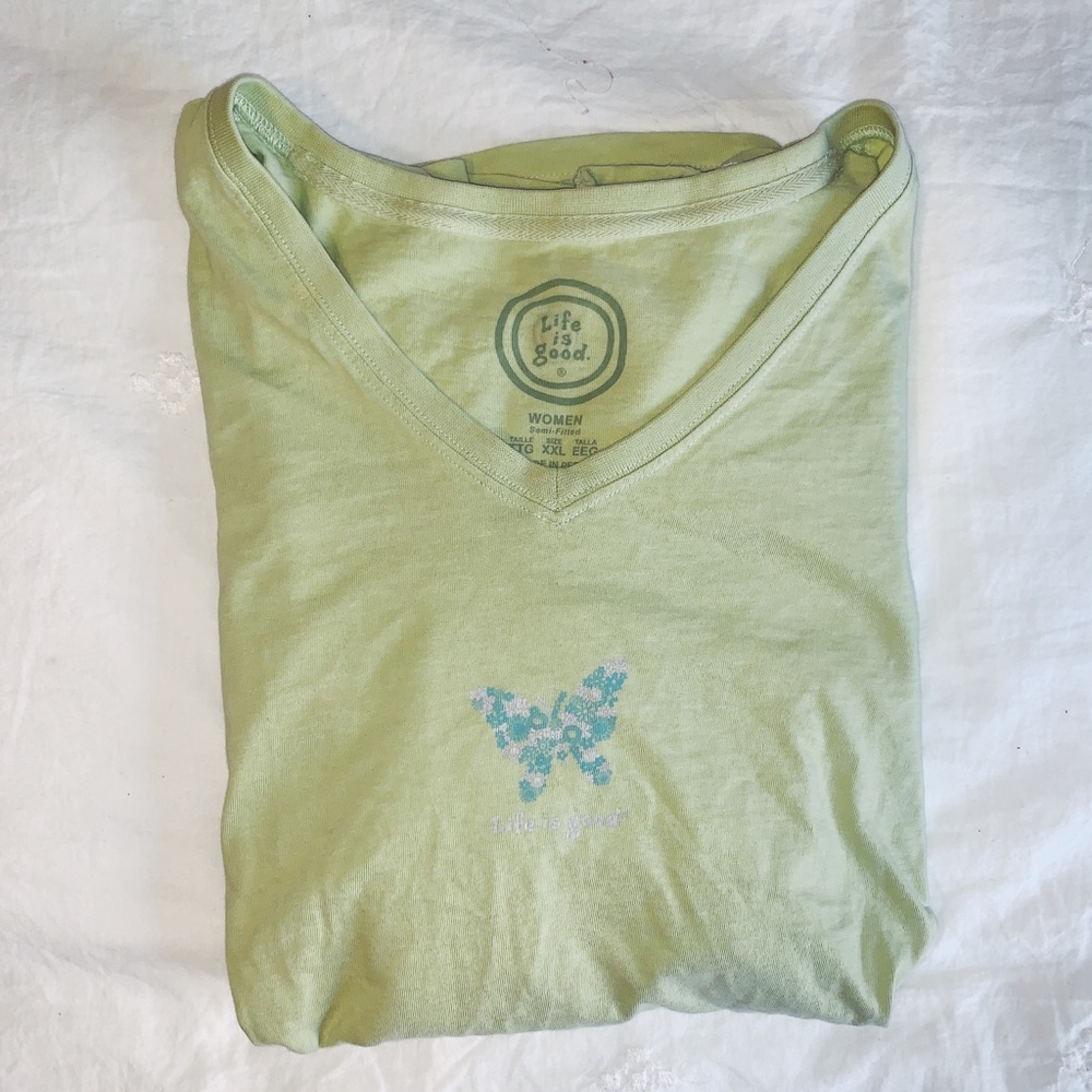 Life is good Butterfly tee